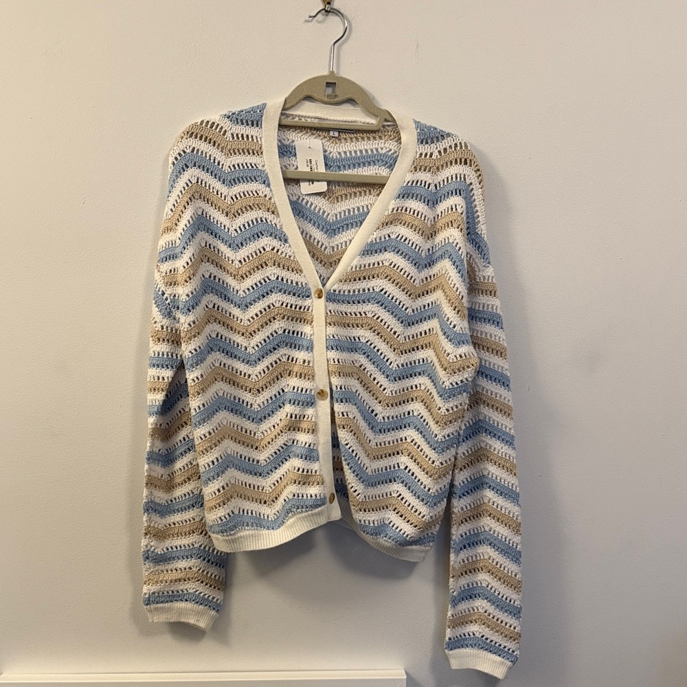Red Haute crochet cardigan